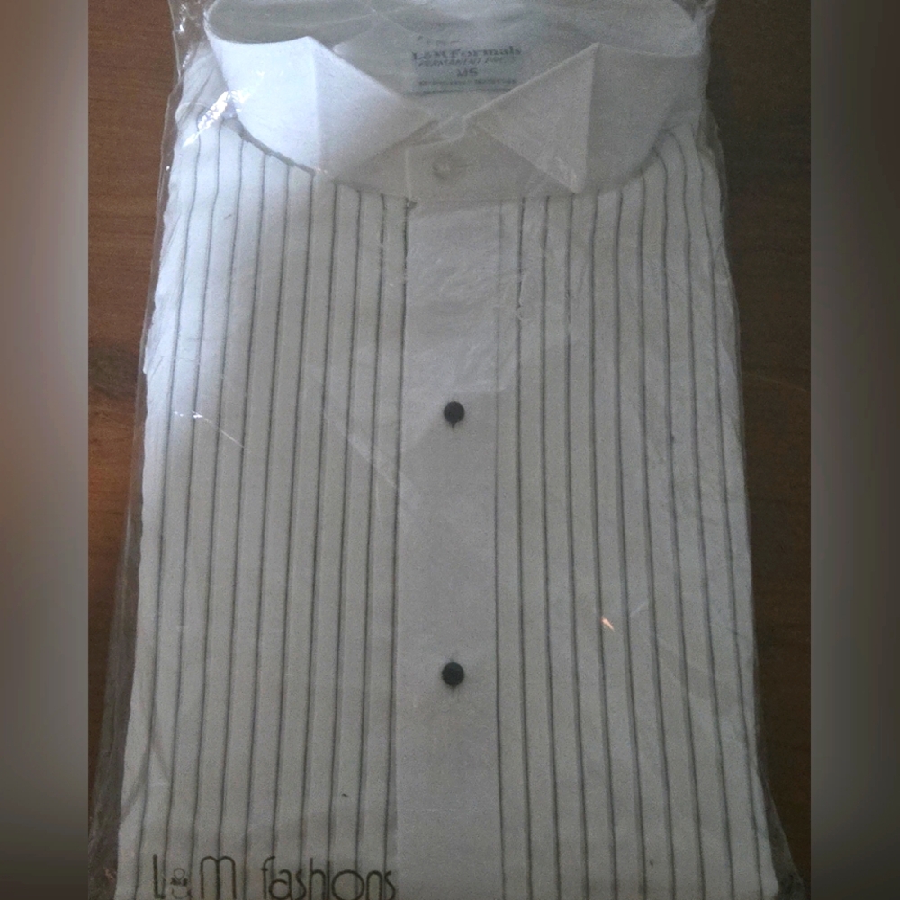 White Striped Tux Men's Shirt